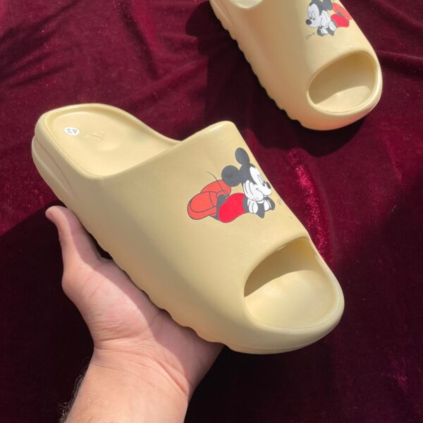 Yeezy Micky Mouse Slides (Desert Sand)