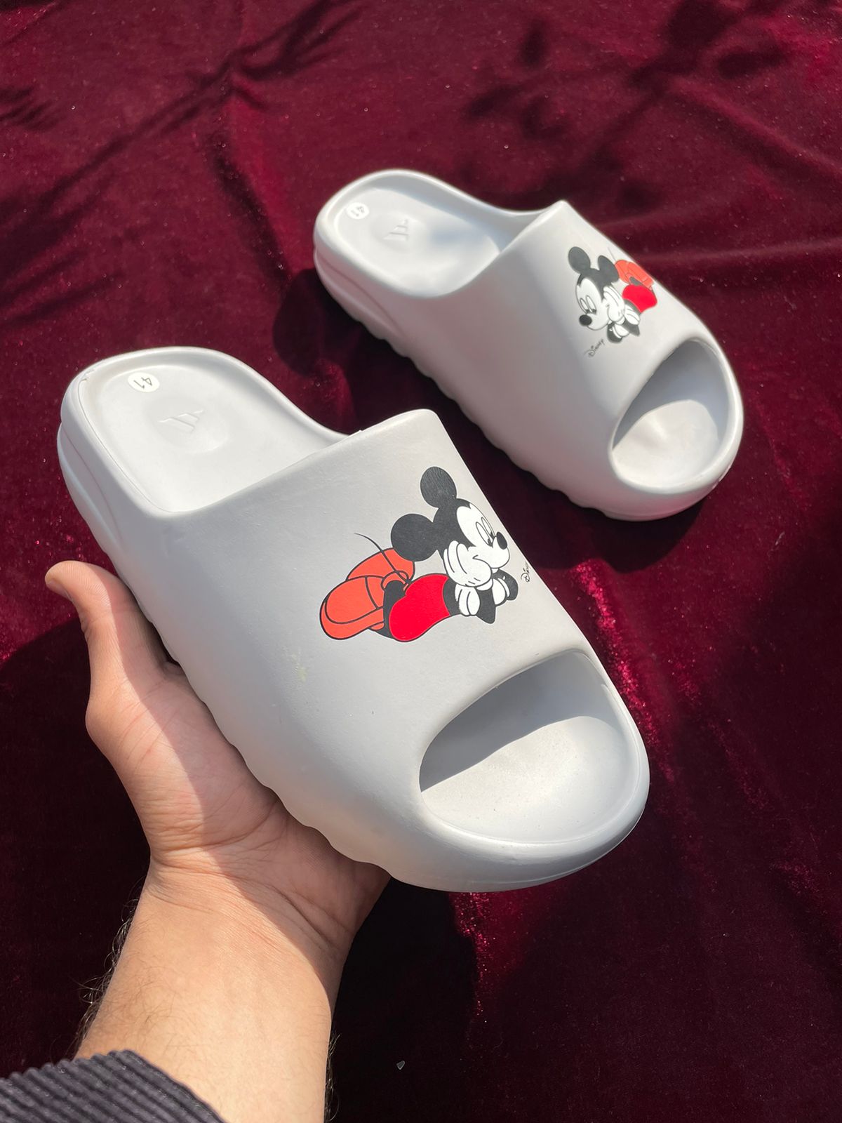 Yeezy Micky Mouse Slides (Silver)