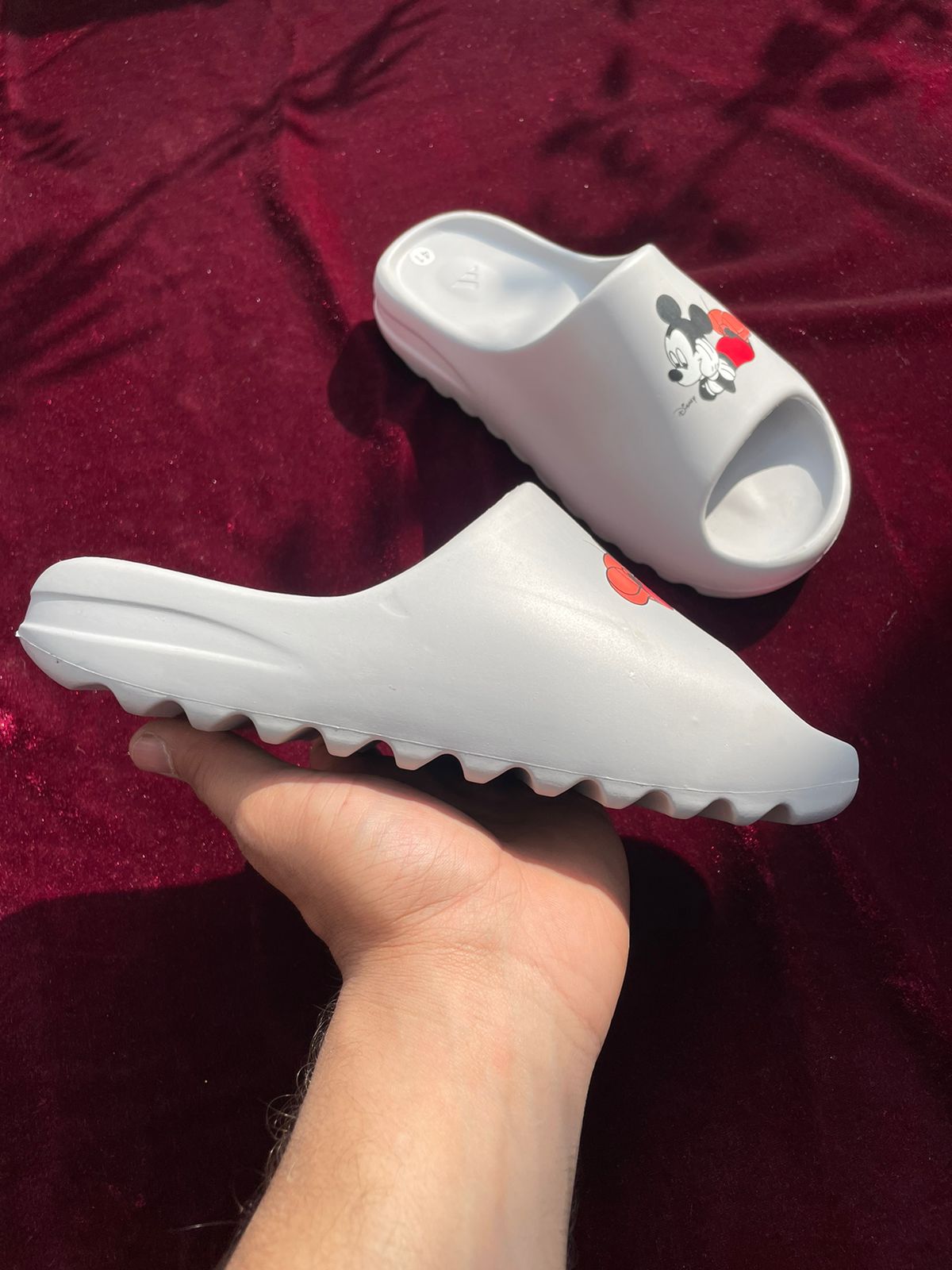 Yeezy Micky Mouse Slides (Silver)