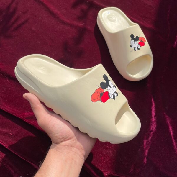 Yeezy Micky Mouse Slides (Bone)