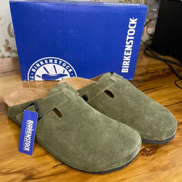 Boston Slides (Suede Green)