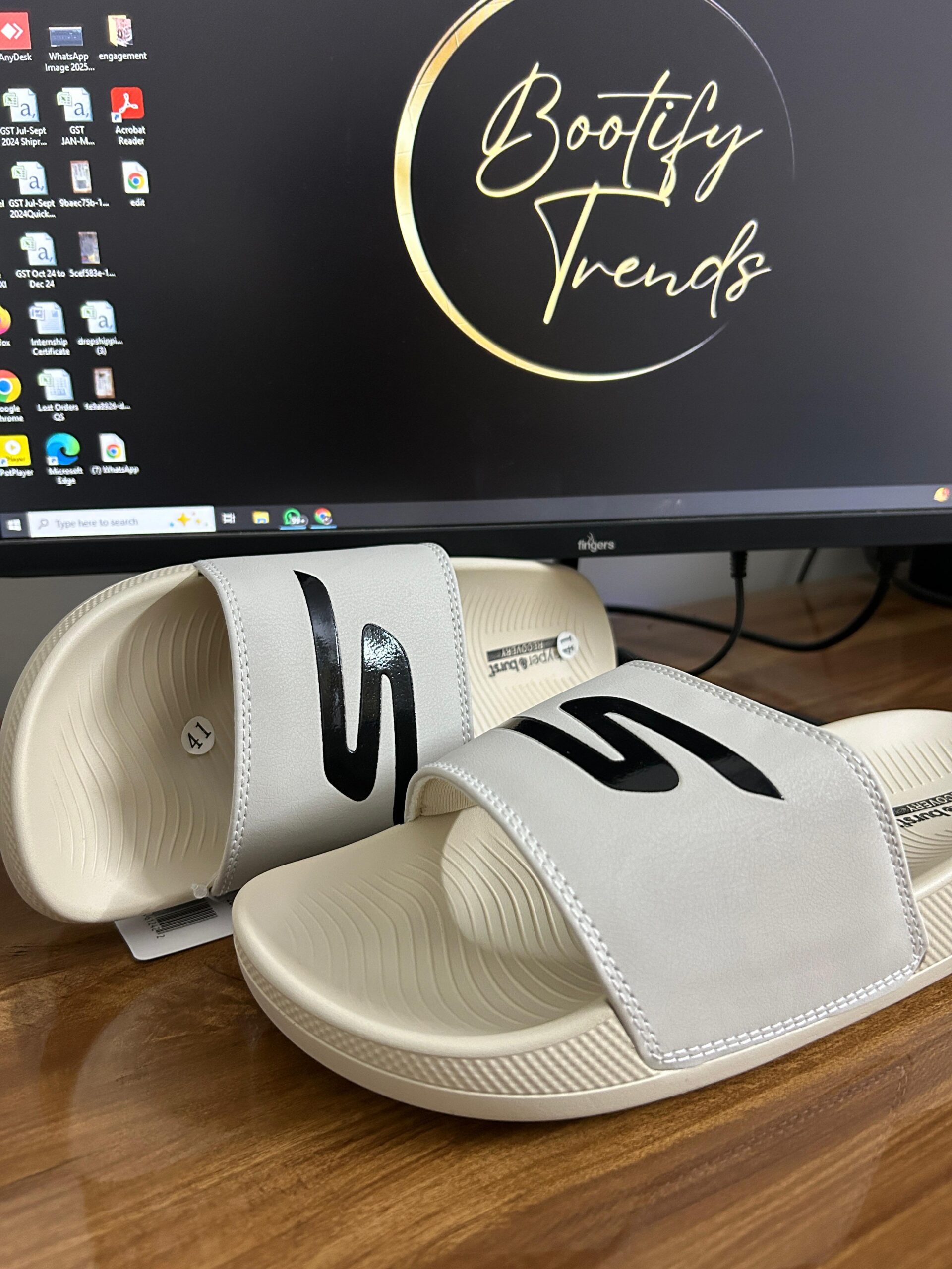 Hyper Burst Recovery Logo Slides (Off-White)
