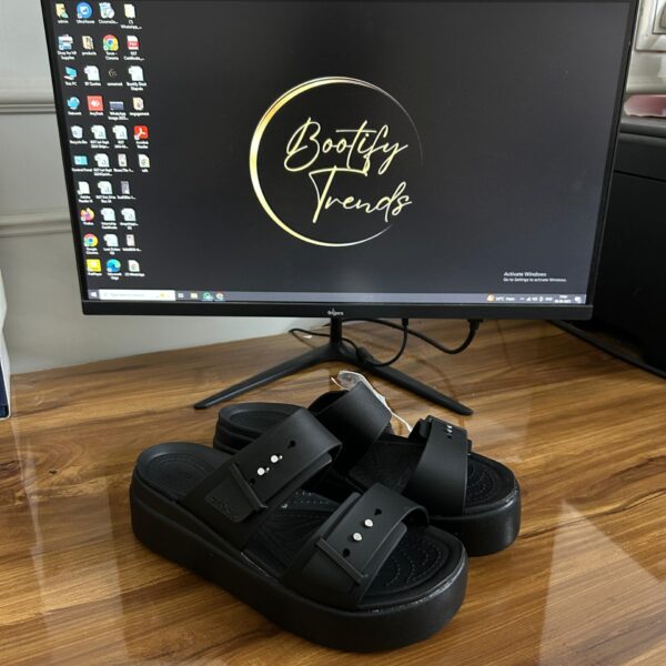 Brooklyn Low Wedge Sandal (Black)