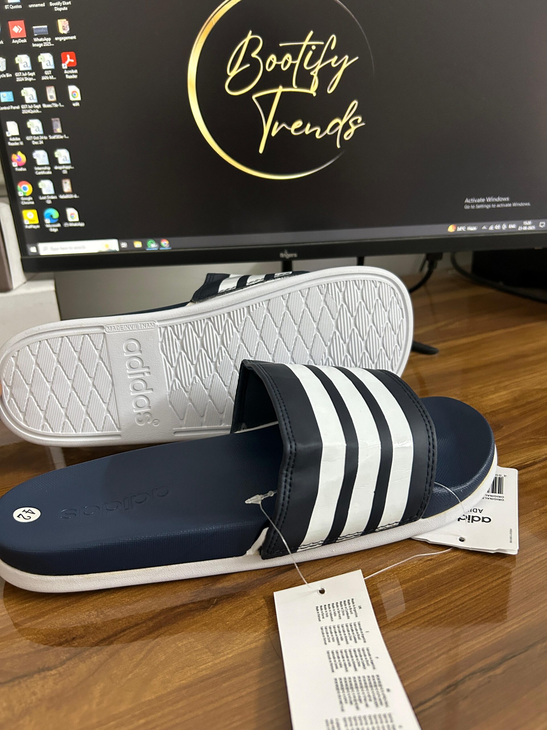 Adilette Slides (Navy) - Image 3