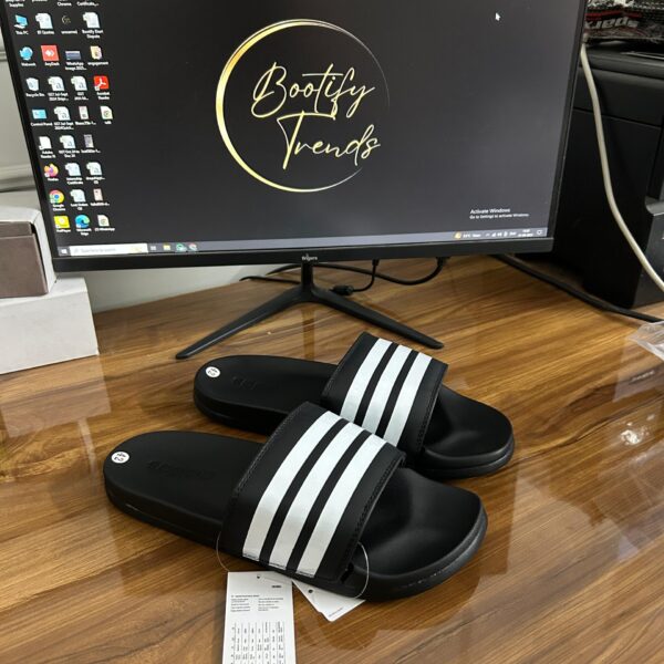 Adilette Slides (Black/White)