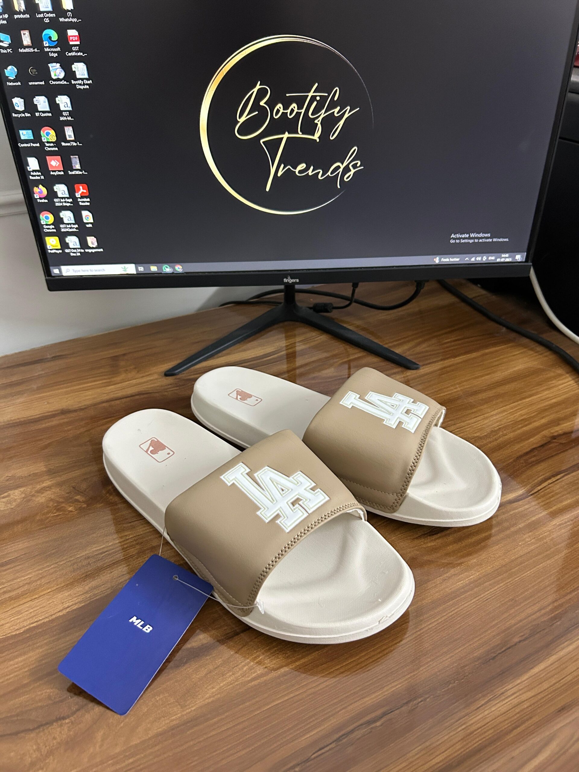 MLB LA Slides (Brown/Beige)