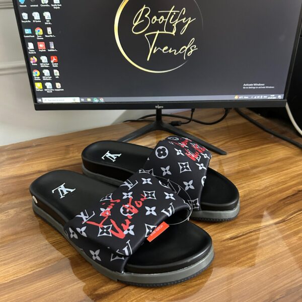 LV Monogram Slides (Black)