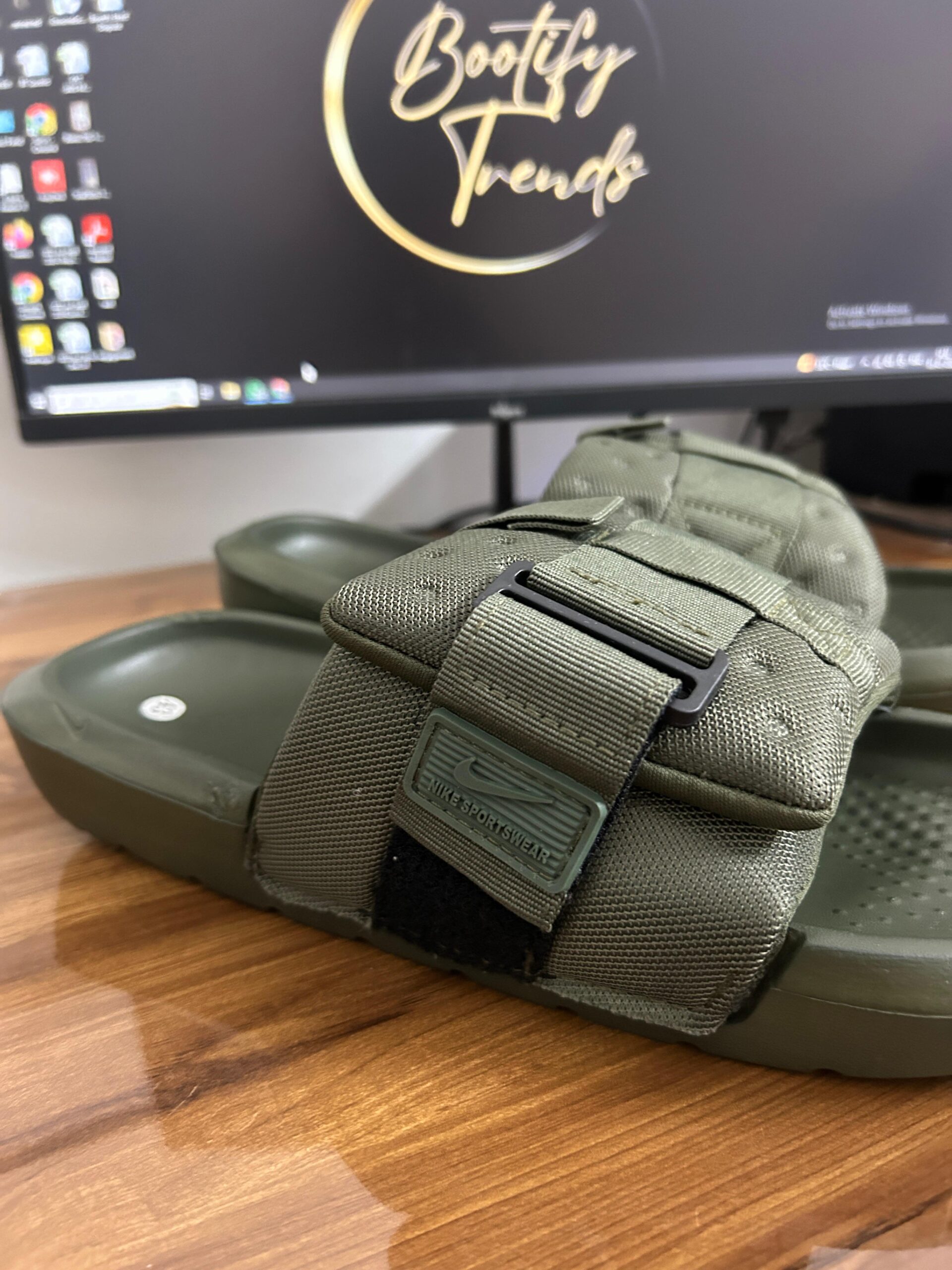 # Off Court Adjust Sport Wear Slides (Green) - Image 3