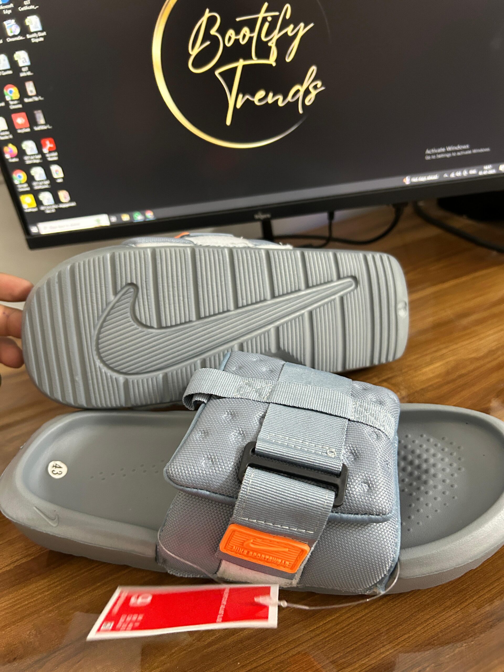 # Off Court Adjust Sport Wear Slides (Light Grey)