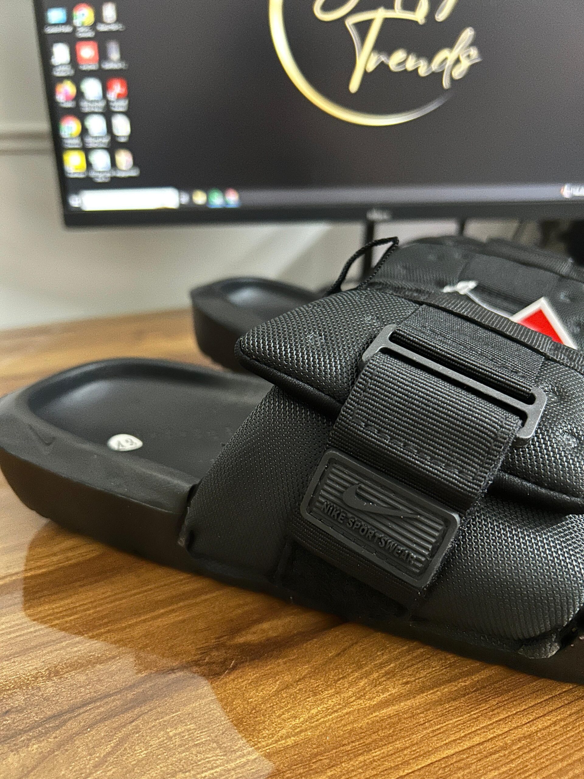 # Off Court Adjust Sport Wear Slides (Black)