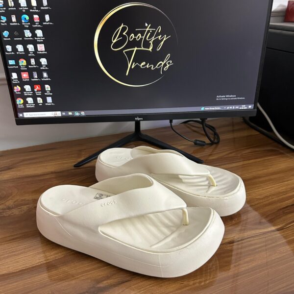 GetAway Platform Flip-Flops (White)