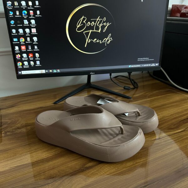 GetAway Platform Flip-Flops (Brown)