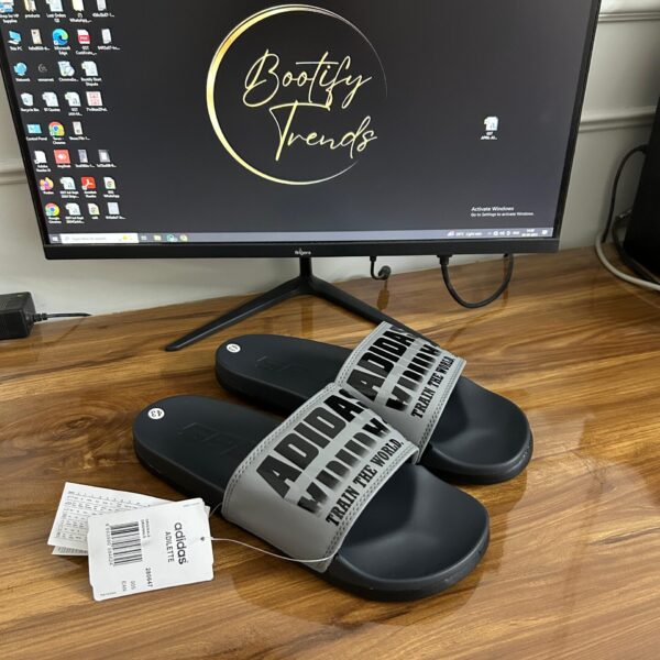 Adilette Slides (Black/Grey)