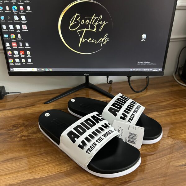 Adilette Slides (Black/White)