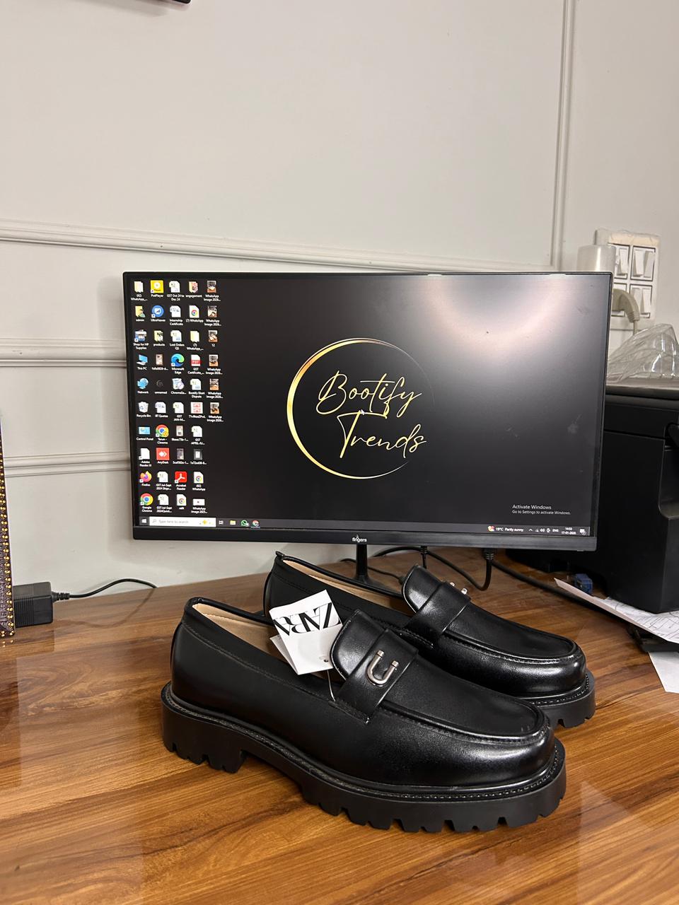 Zara Chunky Penne Loafer (Black)